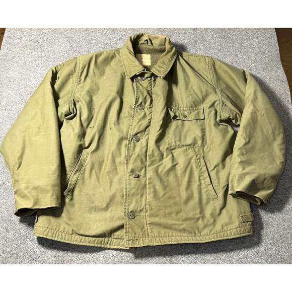 U.S. Military Other - Vintage 60s A-2‎ Deck Jacket 1968 Size Medium Cold Weather Permeable Vietnam N-1